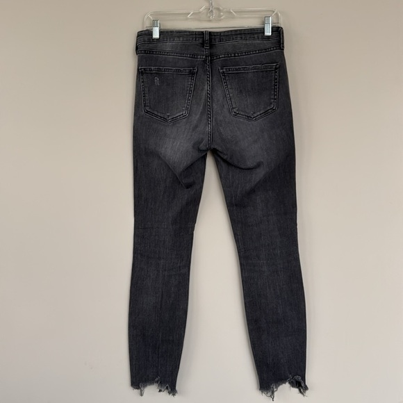 Zara Black Washed Jeans Distressed Size 6 - Picture 2 of 10